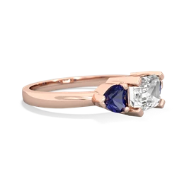 White Topaz Three Stone 14K Rose Gold ring R5235