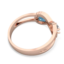 White Topaz Diamond Infinity 14K Rose Gold ring R5390