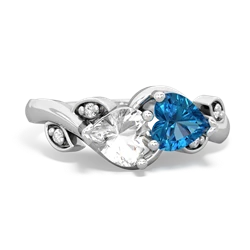 White Topaz Floral Elegance 14K White Gold ring R5790