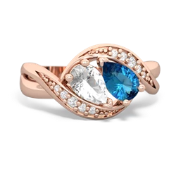 White Topaz Summer Winds 14K Rose Gold ring R5342