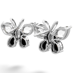 White Topaz Butterfly 14K White Gold earrings E2215