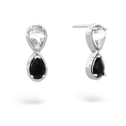 White Topaz Infinity 14K White Gold earrings E5050