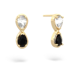 White Topaz Infinity 14K Yellow Gold earrings E5050