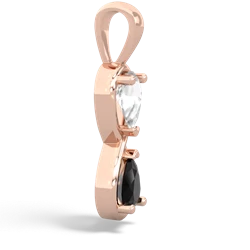 White Topaz Infinity 14K Rose Gold pendant P5050