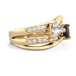 White Topaz Bowtie 14K Yellow Gold ring R2360