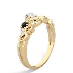 White Topaz Crown Keepsake 14K Yellow Gold ring R5740