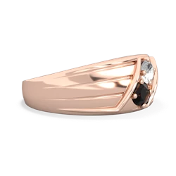 White Topaz Men's Streamline 14K Rose Gold ring R0460