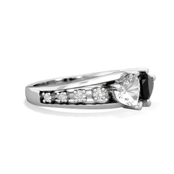 White Topaz Heart To Heart 14K White Gold ring R3342