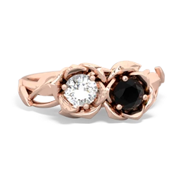 White Topaz Rose Garden 14K Rose Gold ring R5510