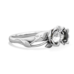 White Topaz Rose Garden 14K White Gold ring R5510