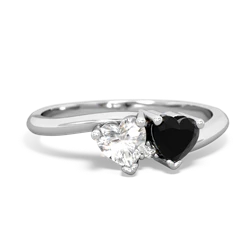 White Topaz Sweethearts 14K White Gold ring R5260