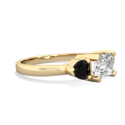 White Topaz Three Stone 14K Yellow Gold ring R5235