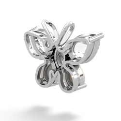 White Topaz Butterfly 14K White Gold pendant P2215