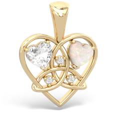 matching pendants - Celtic Trinity Heart