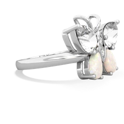 White Topaz Butterfly 14K White Gold ring R2215