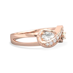 White Topaz Diamond Infinity 14K Rose Gold ring R5390