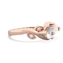 White Topaz Floral Elegance 14K Rose Gold ring R5790