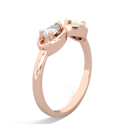 White Topaz Infinity 14K Rose Gold ring R5050