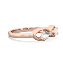 White Topaz Infinity 14K Rose Gold ring R5050