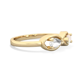 White Topaz Infinity 14K Yellow Gold ring R5050