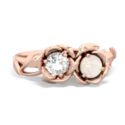 White Topaz Rose Garden 14K Rose Gold ring R5510