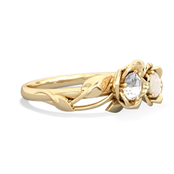 White Topaz Rose Garden 14K Yellow Gold ring R5510