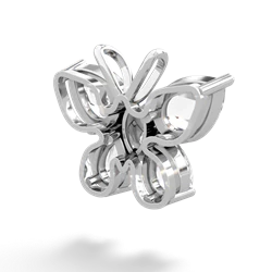 White Topaz Butterfly 14K White Gold pendant P2215