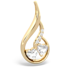 White Topaz Keepsake Curves 14K Yellow Gold pendant P5450