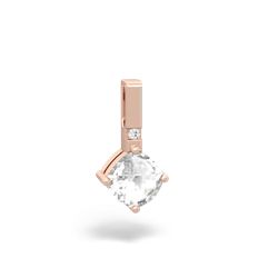 White Topaz Simply Elegant 14K Rose Gold pendant P2489