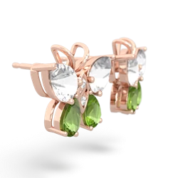 White Topaz Butterfly 14K Rose Gold earrings E2215