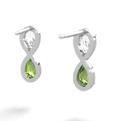 White Topaz Infinity 14K White Gold earrings E5050