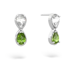 White Topaz Infinity 14K White Gold earrings E5050