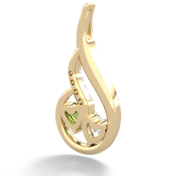 White Topaz Keepsake Curves 14K Yellow Gold pendant P5450