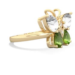 White Topaz Butterfly 14K Yellow Gold ring R2215