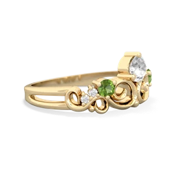 White Topaz Crown Keepsake 14K Yellow Gold ring R5740