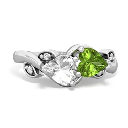 White Topaz Floral Elegance 14K White Gold ring R5790