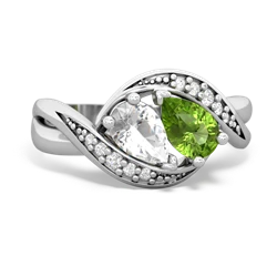 White Topaz Summer Winds 14K White Gold ring R5342