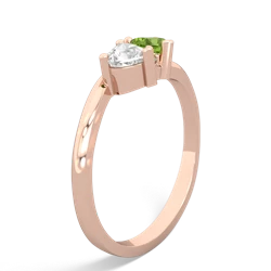 White Topaz Sweethearts 14K Rose Gold ring R5260