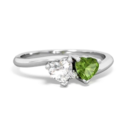 White Topaz Sweethearts 14K White Gold ring R5260