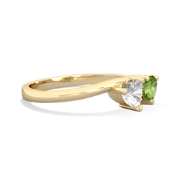 White Topaz Sweethearts 14K Yellow Gold ring R5260