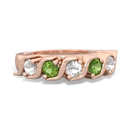 White Topaz Anniversary Band 14K Rose Gold ring R2089