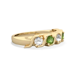 White Topaz Anniversary Band 14K Yellow Gold ring R2089