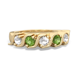 White Topaz Anniversary Band 14K Yellow Gold ring R2089