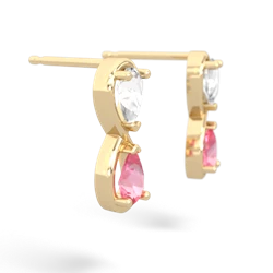 White Topaz Infinity 14K Yellow Gold earrings E5050