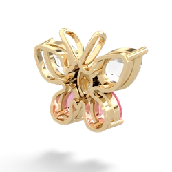 White Topaz Butterfly 14K Yellow Gold pendant P2215