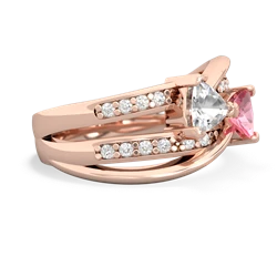 White Topaz Bowtie 14K Rose Gold ring R2360