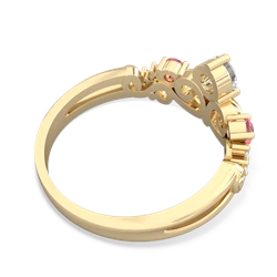 White Topaz Crown Keepsake 14K Yellow Gold ring R5740