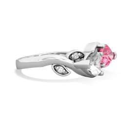 White Topaz Floral Elegance 14K White Gold ring R5790