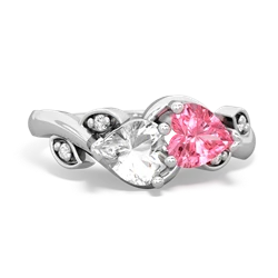 White Topaz Floral Elegance 14K White Gold ring R5790