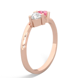 White Topaz Sweethearts 14K Rose Gold ring R5260